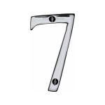 M Marcus Heritage Brass Numeral 7 - Face Fix 76mm Slimline font